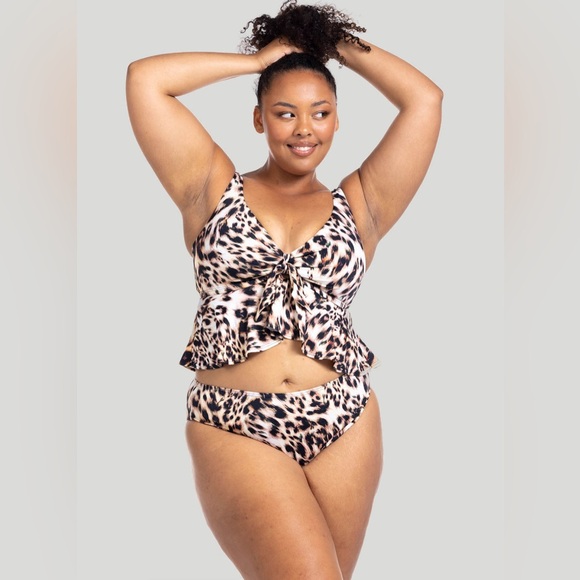 ArteSanDs Saphare Monet Curve Fit Mid Rise Swim Pant Animal NWT US 8 Print - Picture 4 of 6